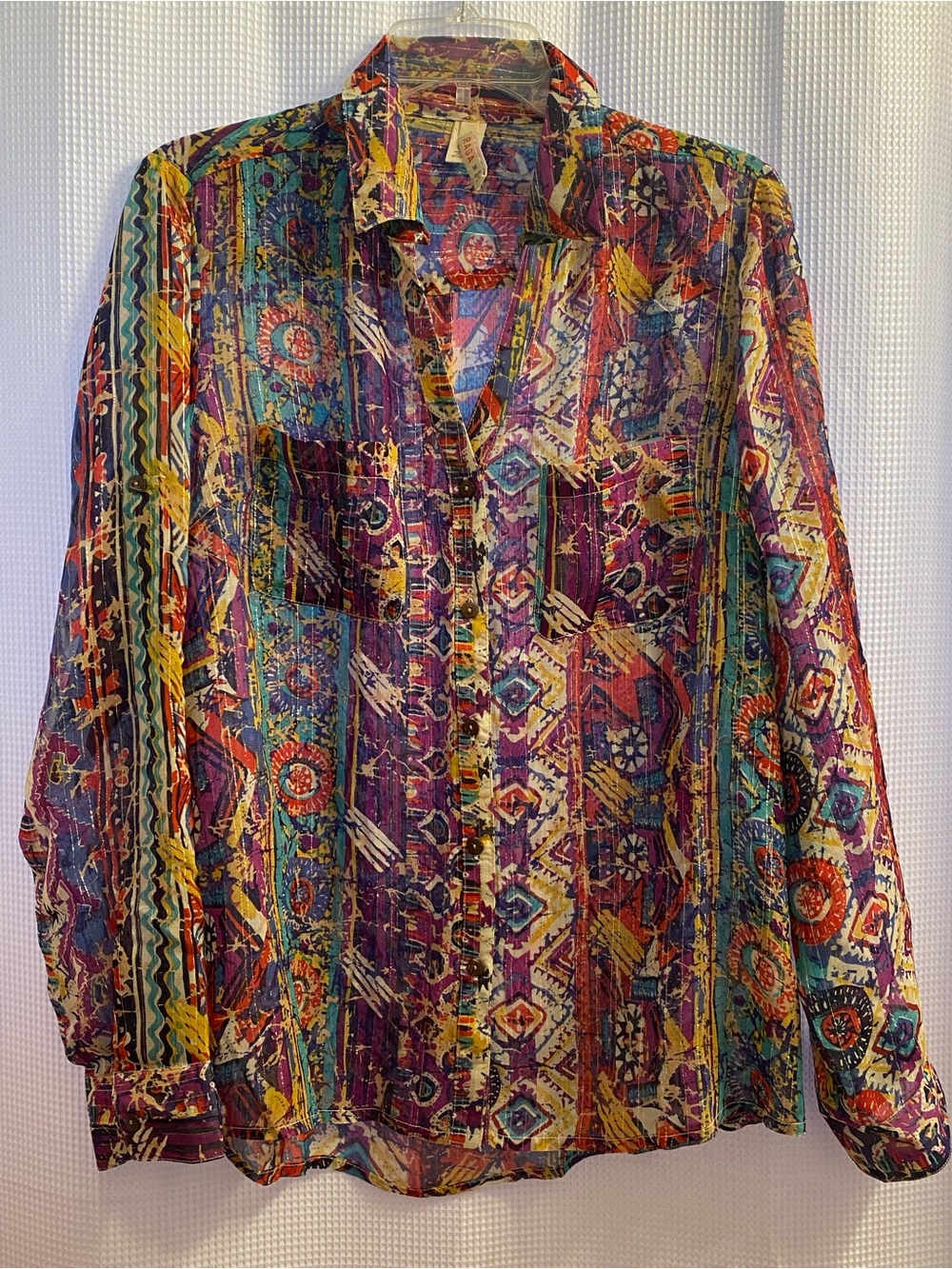 RAGA Multicolor Patterned Button-Up Shirt